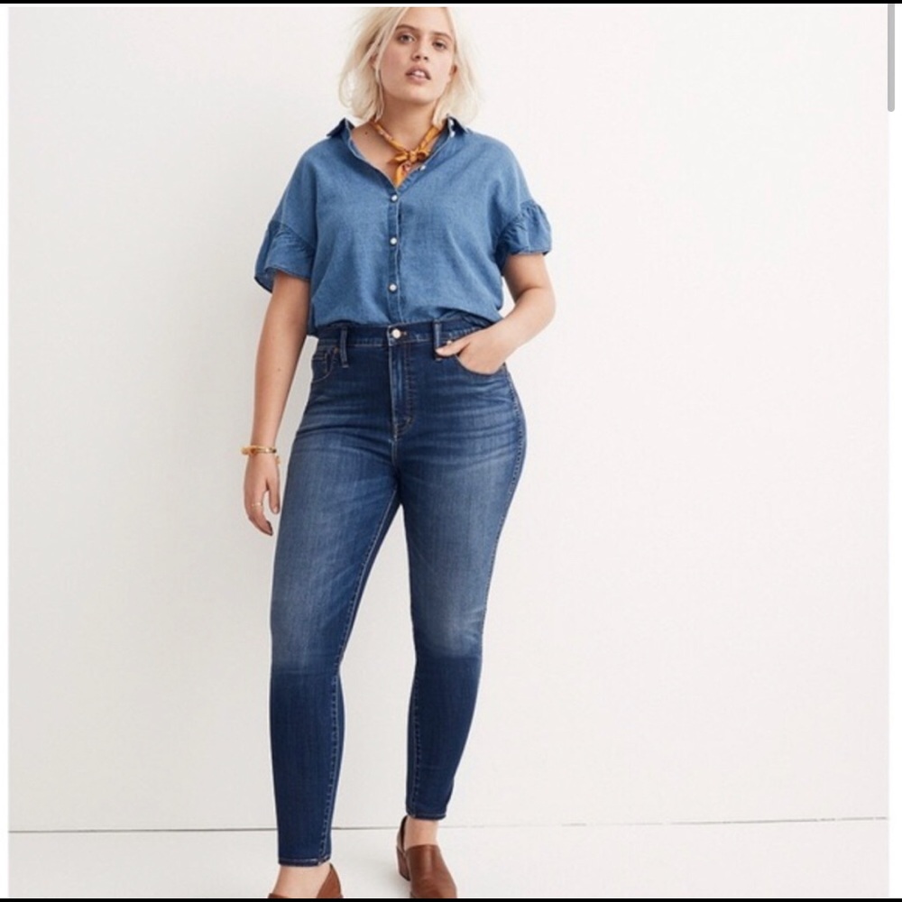 Madewell 9 inch high-rise plus size skinny jeans
